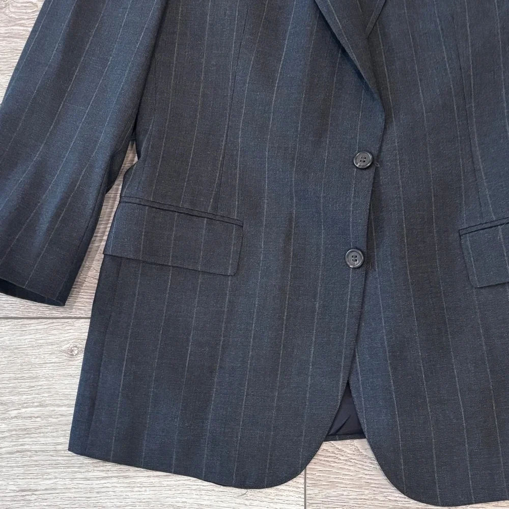 Polo University Club Ralph Lauren Blazer Mens 42R Gray Pinstripe Wool Jacket